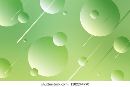 Light Green vector texture with disks. Illustration with set of shining colorful abstract circles. Completely new template for your brand book.