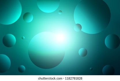 Light Green vector texture with disks. Glitter abstract illustration with blurred drops of rain. Pattern can be used as texture of wallpapers.