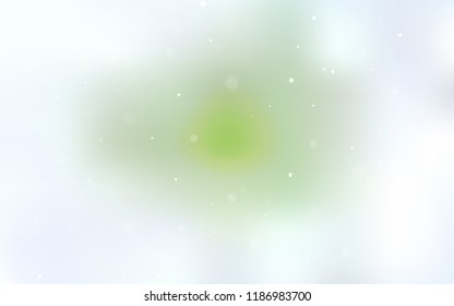 Light Green vector texture with disks. Glitter abstract illustration with blurred drops of rain. Pattern can be used for ads, leaflets.