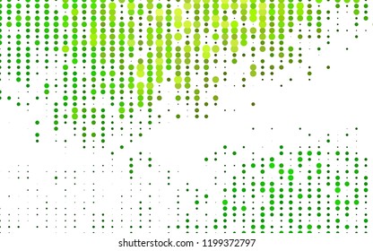 Light Green vector texture with disks. Beautiful colored illustration with blurred circles in nature style. Pattern for ads, booklets.