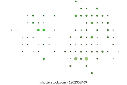 Light Green vector texture with disks. Illustration with set of shining colorful abstract circles. Pattern of water, rain drops.