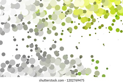 Light Green vector texture with disks. Modern abstract illustration with colorful water drops. Template for your brand book.