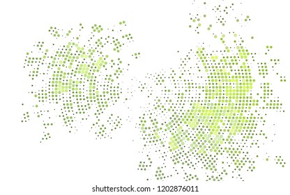 Light Green vector texture with disks. Blurred decorative design in abstract style with bubbles. Pattern for ads, booklets.