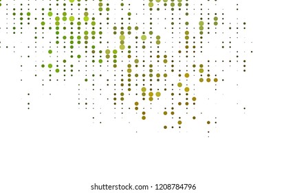 Light Green vector texture with disks. Glitter abstract illustration with blurred drops of rain. Template for your brand book.