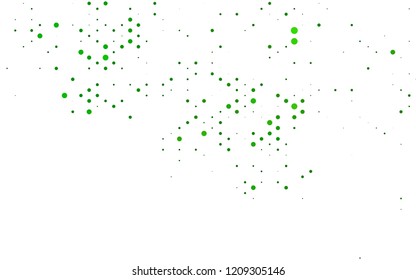 Light Green vector texture with disks. Blurred decorative design in abstract style with bubbles. Pattern for ads, leaflets.