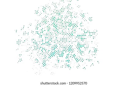 Light Green vector texture with disks. Blurred decorative design in abstract style with bubbles. Pattern of water, rain drops.