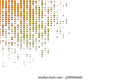 Light Green vector texture with disks. Abstract illustration with colored bubbles in nature style. Pattern of water, rain drops.