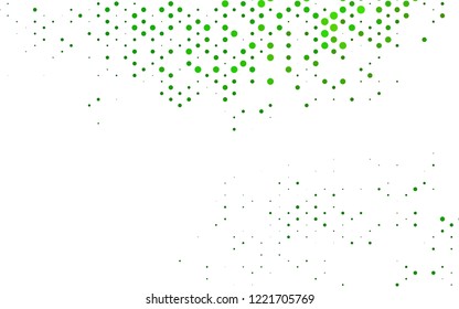 Light Green vector texture with disks. Glitter abstract illustration with blurred drops of rain. Template for your brand book.