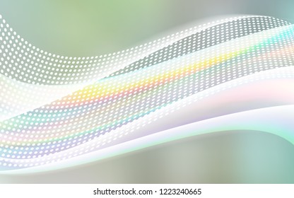 Light Green vector texture with disks, lines. Illustration with set of colorful abstract circles and lines. Trendy design for wallpaper, fabric makers.