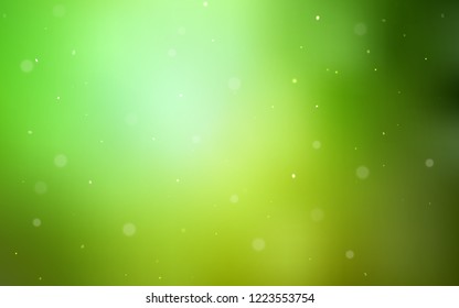 Light Green vector texture with disks. Blurred decorative design in abstract style with bubbles. Pattern can be used as texture of wallpapers.