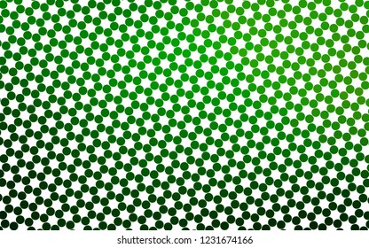 Light Green vector texture with disks. Glitter abstract illustration with blurred drops of rain. Pattern for beautiful websites.