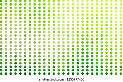 Light Green vector texture with disks. Abstract illustration with colored bubbles in nature style. Pattern of water, rain drops.
