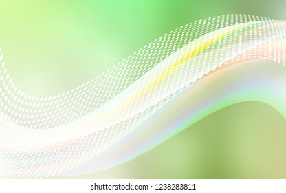 Light Green vector texture with disks, lines. Illustration with set of colorful abstract circles and lines. Pattern for beautiful websites.