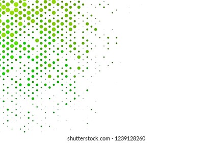Light Green vector texture with disks. Blurred decorative design in abstract style with bubbles. Design for posters, banners.