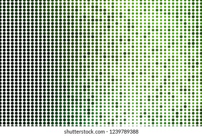 Light Green vector texture with disks. Blurred bubbles on abstract background with colorful gradient. Pattern of water, rain drops.