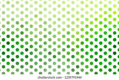 Light Green vector texture with disks. Abstract illustration with colored bubbles in nature style. Pattern for ads, leaflets.