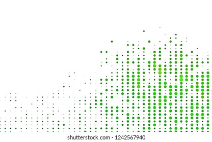 Light Green vector texture with disks. Abstract illustration with colored bubbles in nature style. Pattern for ads, booklets.