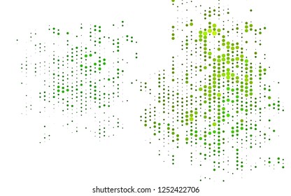Light Green vector texture with disks. Beautiful colored illustration with blurred circles in nature style. Template for your brand book.