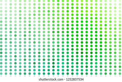 Light Green vector texture with disks. Abstract illustration with colored bubbles in nature style. Pattern for ads, booklets.