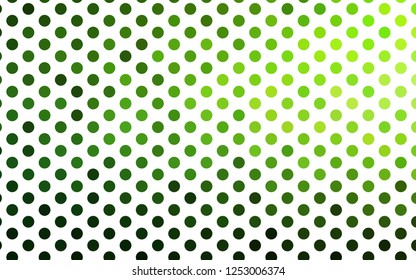 Light Green vector texture with disks. Illustration with set of shining colorful abstract circles. Pattern for beautiful websites.
