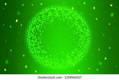 Light Green vector texture with disks. Illustration with set of shining colorful abstract circles. New template for your brand book.
