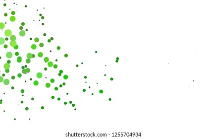 Light Green vector texture with disks. Illustration with set of shining colorful abstract circles. Pattern for ads, leaflets.