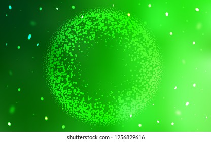 Light Green vector texture with disks. Blurred bubbles on abstract background with colorful gradient. Pattern for beautiful websites.