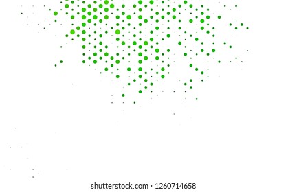 Light Green vector texture with disks. Glitter abstract illustration with blurred drops of rain. Pattern for ads, leaflets.