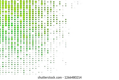 Light Green vector texture with disks. Illustration with set of shining colorful abstract circles. Design for posters, banners.