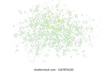 Light Green vector texture with disks. Beautiful colored illustration with blurred circles in nature style. Pattern for ads, booklets.