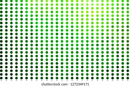 Light Green vector texture with disks. Abstract illustration with colored bubbles in nature style. Pattern for beautiful websites.