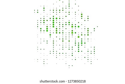 Light Green vector texture with disks. Beautiful colored illustration with blurred circles in nature style. Design for business adverts.