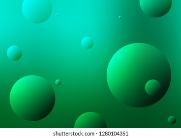 Light Green vector texture with disks. Glitter abstract illustration with blurred drops of rain. Beautiful design for your business natural advert.
