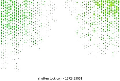 Light Green vector texture with disks. Blurred bubbles on abstract background with colorful gradient. Pattern for ads, leaflets.