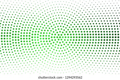 Light Green vector  texture with disks. Illustration with set of shining colorful abstract circles. Pattern for textures of wallpapers.