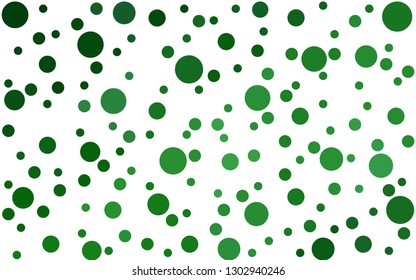 Light Green vector  texture with disks. Abstract illustration with colored bubbles in nature style. Pattern for beautiful websites.