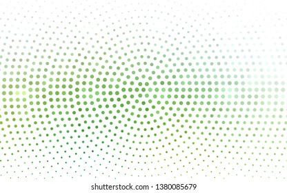 Light Green vector  texture with disks. Beautiful colored illustration with blurred circles in nature style. New template for your brand book.