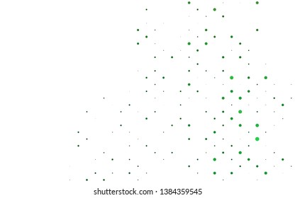Light Green vector texture with disks. Blurred bubbles on abstract background with colorful gradient. Pattern for ads, booklets.