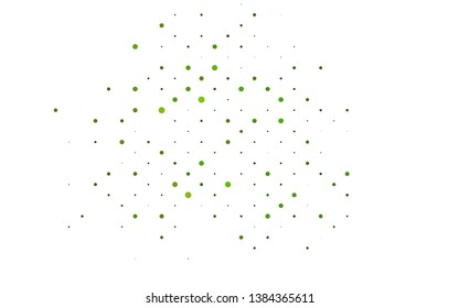 Light Green vector texture with disks. Blurred decorative design in abstract style with bubbles. Pattern for ads, leaflets.