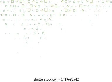 Light Green vector texture with disks, rectangles. Abstract illustration with colorful circles, rectangles. Pattern for beautiful websites.