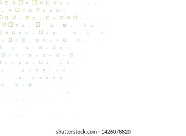 Light Green vector texture with disks, rectangles. Abstract backdrop with colorful circles, rectangles. Design for posters, banners.