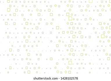 Light Green vector texture with disks, rectangles. Abstract backdrop with colorful circles, rectangles. Pattern for ads, leaflets.