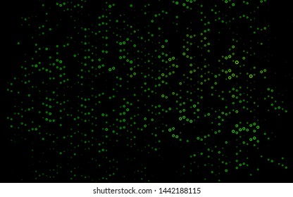 Light Green vector texture with disks. Blurred decorative design in abstract style with bubbles. Pattern for ads, booklets.
