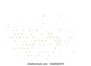 Light Green vector texture with disks, rectangles. Abstract illustration with colorful circles, rectangles. Pattern of water, rain drops.