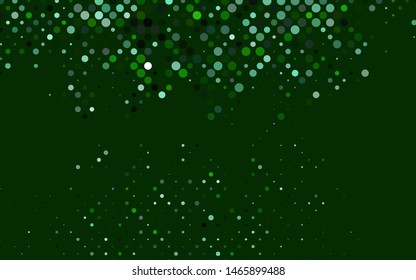 Light Green vector texture with disks. Blurred decorative design in abstract style with bubbles. Design for posters, banners.