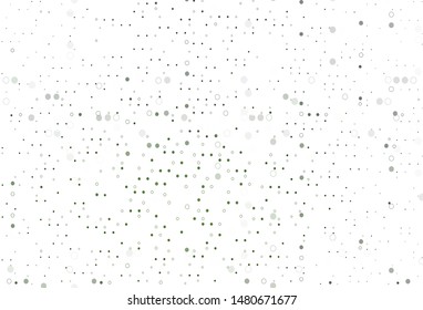 Light Green vector texture with disks. Abstract illustration with colored bubbles in nature style. Design for business adverts.
