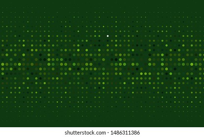 Light Green vector texture with disks. Blurred decorative design in abstract style with bubbles. Pattern for ads, booklets.