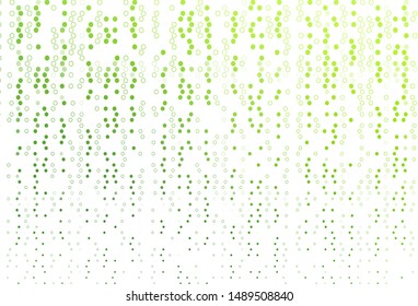 Light Green vector texture with disks. Abstract illustration with colored bubbles in nature style. Template for your brand book.