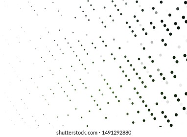 Light Green vector texture with disks. Blurred decorative design in abstract style with bubbles. Completely new template for your brand book.