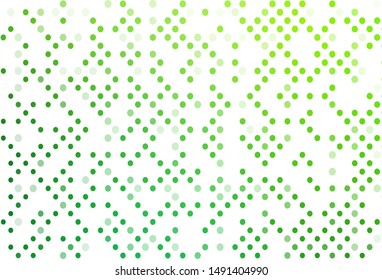 Light Green vector texture with disks. Modern abstract illustration with colorful water drops. Design for posters, banners.